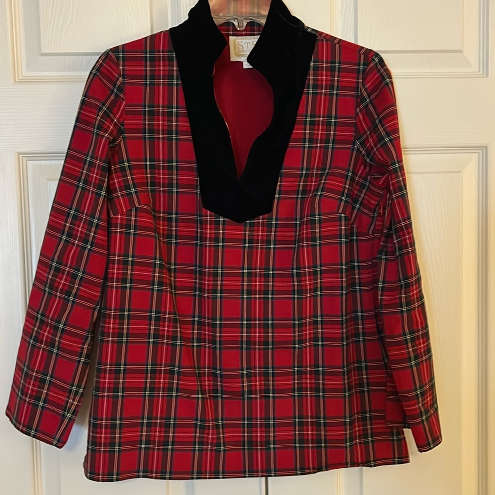 Holiday Plaid Top